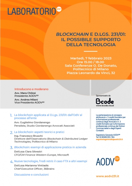 Blockchain e D.Lgs. 231/01: il possibile supporto della tecnologia